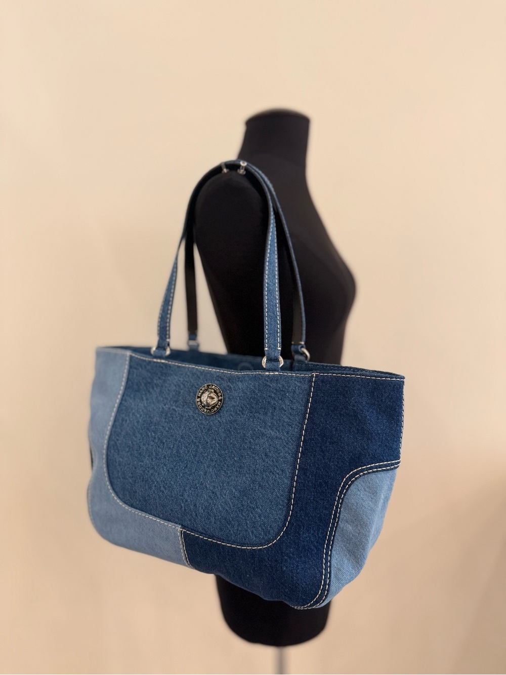 NWT Marc Jacobs soft turn lock shoulder bag - dark denim